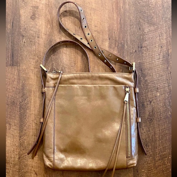 HOBO Bags Hobo Treaty Crusade Taupe Leather Crossbody Bag Poshmark